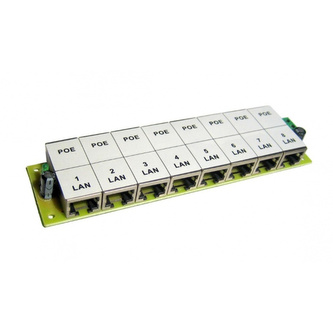 WAVERF POE Patch panel/ UTP cat.5e/ 8-portový/ pasivní POE