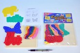 Šněrování plast 4 tvary + podložka 6 barev v sáčku