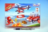 Stavebnice BanBao Dopravní prostředky Hasiči 108ks + 1 figurka v krabici 23x15x5cm