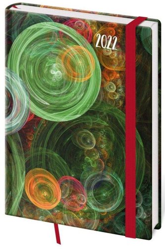 Diář 2022 Vario - Green s gumičkou, týdenní, A5