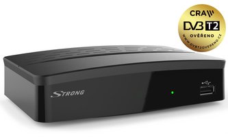 STRONG DVB-T/T2 set-top-box SRT 8209/ Full HD/ H.265/HEVC/ CRA ověřeno/ PVR/ EPG/ USB/ HDMI/ LAN/ SCART/ černý