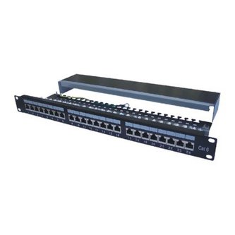 DATACOM Patch panel 19\" STP 24 port CAT6 LSA 1U BK (3x8p) / VL