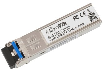 MikroTik S-31DLC20D SFP optický modul , SM, 20km, 1,25G, 1310Nm, DDM MikroTik S-31DLC20D SFP optický modul , SM, 20km, 1,25G, 1310Nm, DDM