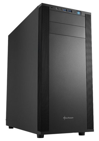 Sharkoon skříň M25-V / Middle Tower / 2x USB3.0 / černá