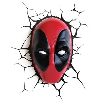 Dekorativní lampa na zeď Marvel: Deadpool červená