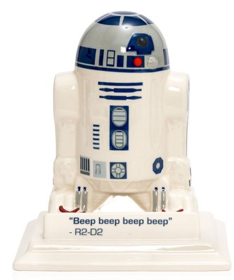 Keramická pokladnička Star Wars|Hvězdné Války: R2-D2 (13 x 8,5 x 19 cm) bílá