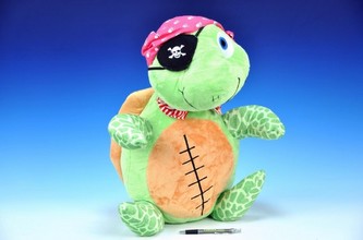 Želva pirát stojící plyš 60cm od 0 měsíců