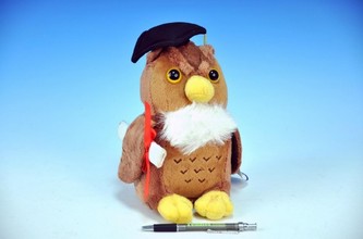 Sova plyš 24cm stojící od 0 měsíců