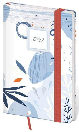 Diář 2022 Vario - Bluestyle s gumičkou, týdenní kapesní