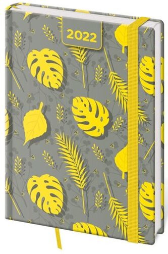 Diář 2022 Vario - Yellow s gumičkou, denní, A5