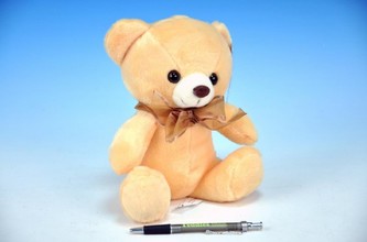 Medvěd plyš 20cm s mašlí od 0 měsíců