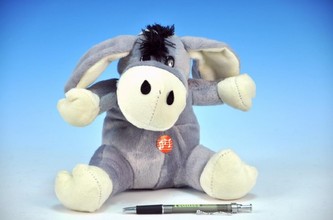 Osel sedící plyš 20cm na baterie se zvukem od 0 měsíců