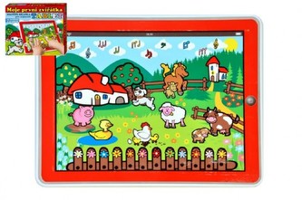 Tablet farma pro nejmenší Moje první zvířátka 24x19x1,5cm na baterie v krabičce MPZ