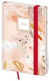 Diář 2022 Vario - Coralestyle s gumičkou, týdenní kapesní