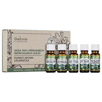 Saloos Domácí aroma lékárnička - Sada 100% přírodních esenciálních olejů
