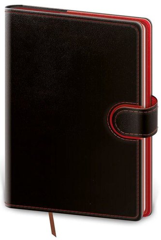 Diář 2022 Flip - černo/červený, denní, B6