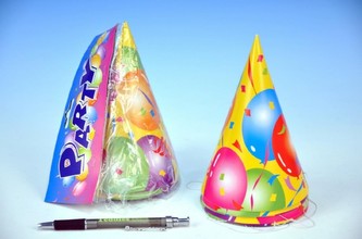 Klobouk na karneval papír 16cm 6ks v sáčku