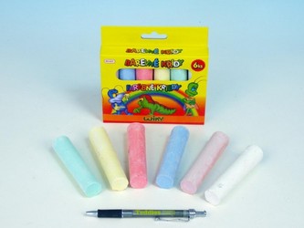 Barevné křídy chodníkové 10,5cm 6ks v krabičce