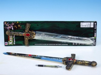 Meč plast 55cm na baterie 3xLR44  se zvukem na kartě