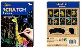 Škrabací kniha aktivit mini Dinosauři