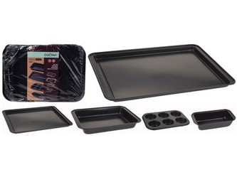 sada na pečení 4díl. (plech, pekáč, 2x forma) nepřiln.povrch