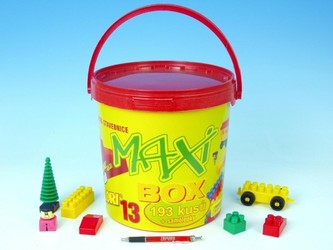 Stavebnice LORI 13 plast 193ks v plastovém kbelíku MAXI 26cm