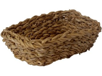 košík hranatý vysoký malý 18x18x14cm mořská tráva