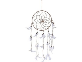 dekorace závěsná LAPAČ SNŮ pr.24cm, v.70cm