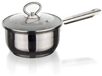 rendlík 14cm se skl.poklicí 0,9l nerez MATTE NEW LINE indukce