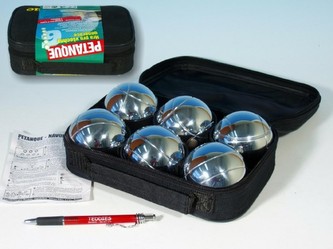 Petanque koule ocel sada 6 koulí v tašce