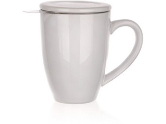 hrnek 350ml BÍ keramický, víčko+nerez sítko