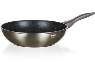 pánev WOK 28x7,8cm/3mm nepřiln.povrch METALLIC PLATINUM
