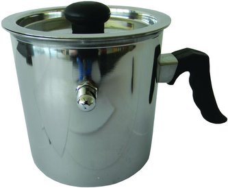 mlékovar 1,5l pr.15cm nerez s poklicí mlékovar 1,5l pr.15cm nerez s poklicí
