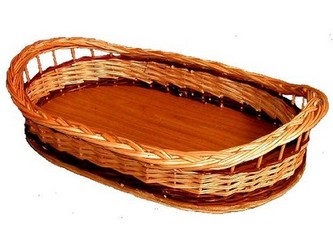 podnos bez ucha střední 48x32x12cm lakovaný