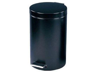 koš odpadkový 3l nášlapný kulatý kov.ČER, s vložkou PH