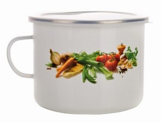 hrnek smalt pr.14cm 1,4l ZELENINA