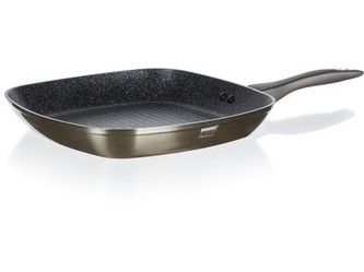 pánev steaková 28x28x4,8cm/3mm nepřiln.povrch METALLIC PLATINUM