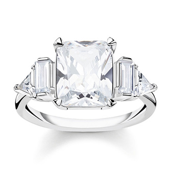 Prsten \"Bílé kameny\" Thomas Sabo TR2262-051-14-54, Sterling Silver, 925 Sterling silver, zirc