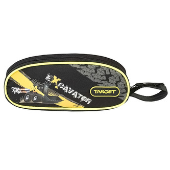 Školní penál Target Bagr, jednoduchý, černo-žlutý