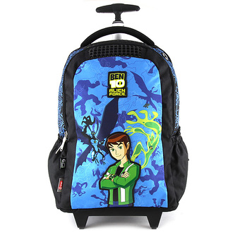 Školní batoh trolley Ben 10 černý s modrým motivem Ben 10 Alien Force