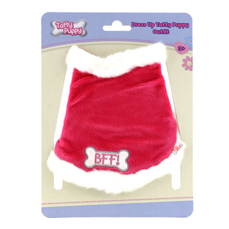 Outfit Tatty Puppy Me to You kabátek s kožešinkou růžový