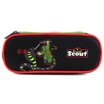 Školní penál Scout horní klopa, Ninja a had