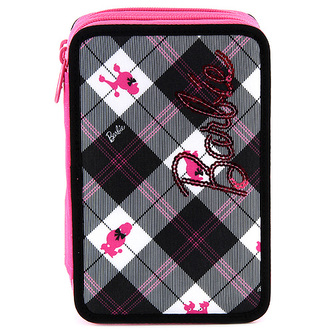 Školní penál s náplní Barbie dvoupatrový