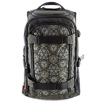 Sportovní batoh Target černo/zelený, s ornamenty