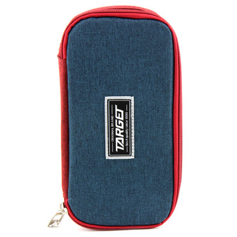 Školní penál bez náplně Target Compact College, červeno-džínový