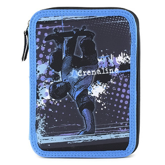 Školní penál s náplní Target Adrenaline, barva černo-modrá