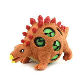 Mačkací figurka Dino World ASST Stegosaurus, oranžový