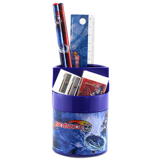 Stojánek s náplní Beyblade 5-dílný, kombinovaný, modrý s motivem Beyblade