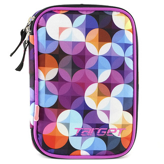 Školní penál s náplní Target jednopatrový, barevný