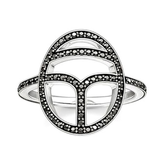 Prsten \"Černý vrboun\" Thomas Sabo TR2109-643-11-54, Sterling Silver, 925 Sterling silver, blac Prsten \"Černý vrboun\" Thomas Sabo TR2109-643-11-54, Sterling Silver, 925 Sterling silver, blac